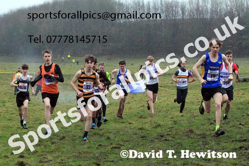 Mens under-17s 2022 North Eastern Harrier League, Thornley Farm, Peterlee, County Durham. Photo: David T. Hewitson/Sports for All Pics